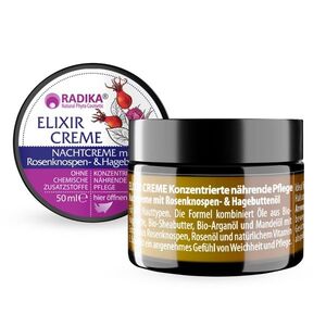 Elixír noční krém s růžovými poupátky a šípkovým olejem - 50 ml - Bioherba obraz