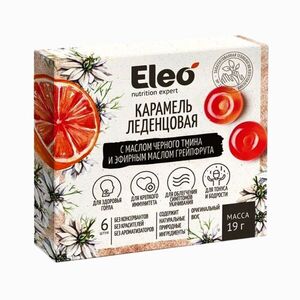 Karamelové bonbony s grapefruitem a olejem z černuchy seté - 6 ks / 19 g - ELEO obraz
