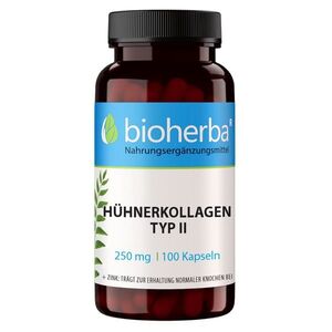 Kuřecí kolagen typ II 250 mg – 100 kapslí – Bioherba obraz