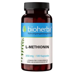 L-methionin 350 mg – 100 kapslí – Bioherba obraz