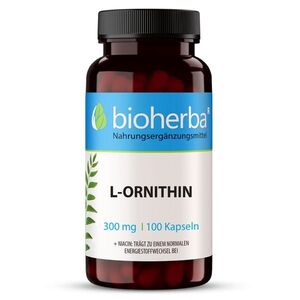 L-ornitin 300 mg – 100 kapslí – Bioherba obraz