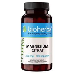 Magnesium citrát 350 mg - 100 kapslí - Bioherba obraz