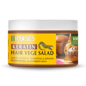 Regenerační maska na vlasy VEGE SALAD s arganovým olejem, růží a keratinem 350 ml - NATURE OF AGIVA obraz