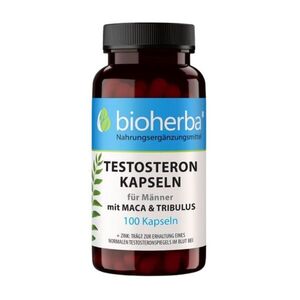 Testosteronové kapsle pro muže s macou a tribulusem - 100 kapslí - Bioherba obraz