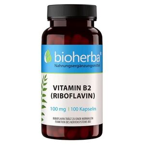Vitamín B2 (riboflavin) 100 mg – 100 kapslí – Bioherba obraz