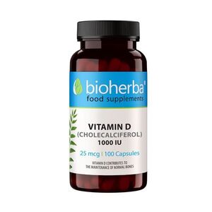 Vitamín D 25 mcg – 100 kapslí – Bioherba obraz