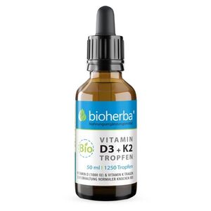 Vitamín D3 + K2 kapky BIO - 50 ml - Bioherba obraz