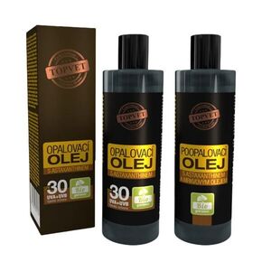 Zvýhodněný set na opalování a po opalování: Opalovací olej s astaxanthinem SPF 30 + Olej po opalování – Green idea obraz