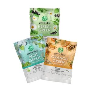 Zvýhodněný set bylinných bonbonů: Mint Green + Herbal Green + Orange Green – Green idea obraz
