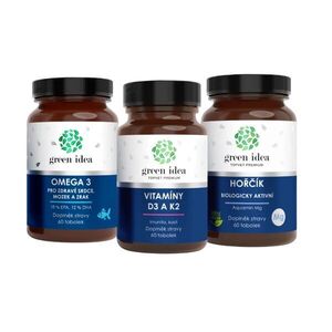 Zvýhodněný set Vitalita: Hořčík + Omega 3 + Vitaminy D3 K2 – Green idea obraz