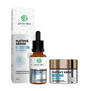 Zvýhodněný set Anti-age kosmetika: Pleťový krém + Pleťové sérum s exozomy – Green idea obraz