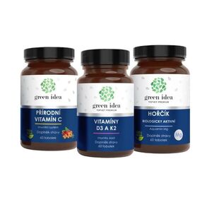 Zvýhodněný set Svaly, kosti a imunita: Hořčík + Vitaminy D3 K2 + Vitamin C – Green idea obraz
