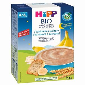 HIPP Mléčná kaše na dobrou noc s banánem a suchary BIO 250 g obraz