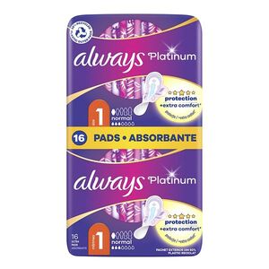ALWAYS Platinum Normal vel.1 Hygienické vložky s křidélky 16 kusů obraz