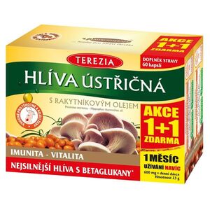 TEREZIA Hlíva ústřičná s rakytníkovým olejem 60 kapslí 1+1 ZDARMA obraz