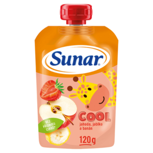 SUNAR Cool ovocná kapsička jahoda banán jablko 12m+ 120 g obraz