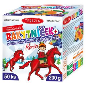 TEREZIA Rakytníček + multivitaminové želatinky se zimolezem Koníci 50 kusů obraz