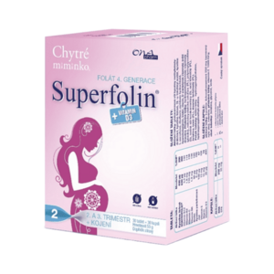 ONAPHARM Chytré miminko 2 superfolin + vitamin D3 a DHA 30 tablet + 30 kapslí obraz