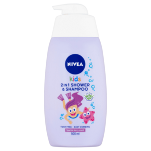 NIVEA Kids Dětský sprchový gel a šampon 2v1 s vůní lesního ovoce 500 ml obraz