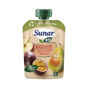 SUNAR Ovocná kapsička jablko hruška marakuja 6m+ BIO 100 g obraz