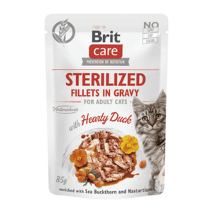 BRIT Care cat sterilized fillets with duck kapsička pro kočky 85 g obraz