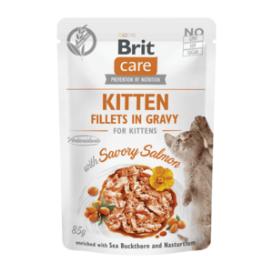 BRIT Care cat kitten fillets with salmon kapsička pro koťata 85 g obraz