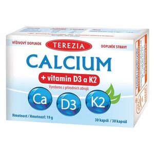 TEREZIA Calcium + vitamin D3 a K2 30 kapslí obraz