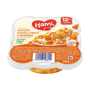 HAMI Malý Gurmán krémové rizoto s mrkví a hráškem 230 g obraz