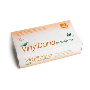 DONA Rukavice vyšetřovací vinyl bezprašné velikost M 100 kusů obraz