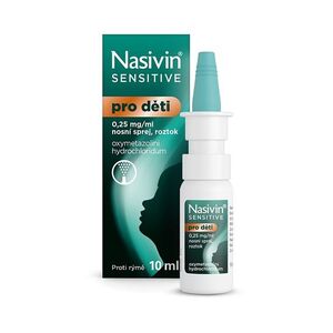 NASIVIN® Sensitive pro děti 0, 25 mg/ml nosní sprej, roztok 10 ml obraz