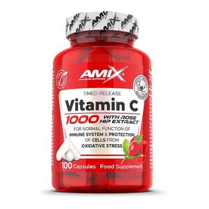 AMIX Vitamin C 1000 mg s extraktem z šípků 100 kapslí obraz