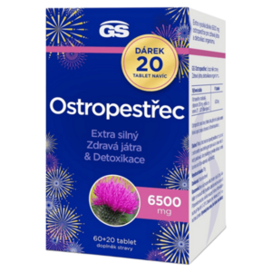 GS Ostropestřec 6500 mg 60+20 tablet NAVÍC obraz