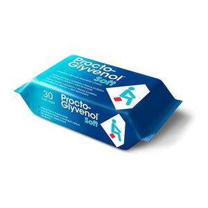 PROCTO-GLYVENOL Soft - vlhčené ubrousky 30 ks, Určené (na): Hemoroidy obraz