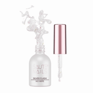 Saute Nails Silver Flash Top No Wipe 8 ml obraz