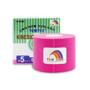 TEMTEX Kinesio tape 5 cm x 5 m tejpovací páska růžová obraz