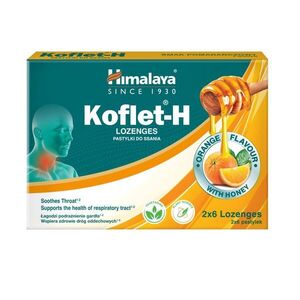 Himalaya Herbals Koflet-H Orange pastilky s medem 12 ks obraz
