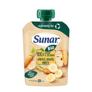 Sunar BIO Jablko, banán, mrkev kapsička 100 g obraz