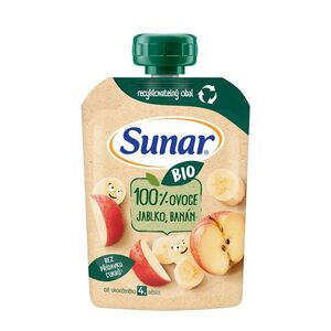 Sunar BIO Jablko, banán kapsička 100 g obraz