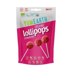 YumEarth BIO Ovocná lízátka s příchutí jahody 14 ks 87 g obraz