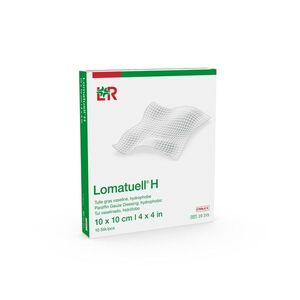 Lomatuell H Mastný tyl sterilní 10 x 10 cm 10 ks obraz