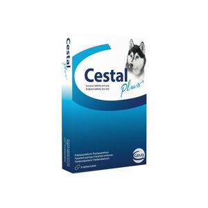 Cestal Plus 50 mg/144 mg/200 mg pro psy 8 žvýkacích tablet obraz