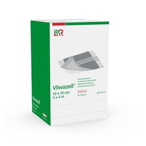 Vliwazell Komprese s vysokou absorpční schopností sterilní 10 x 10 cm 60 ks obraz