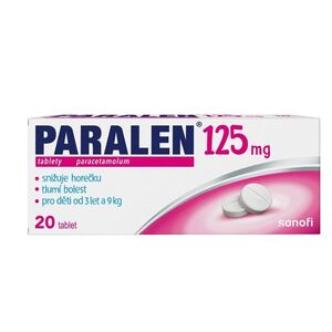 Paralen 125 mg 20 tablet obraz