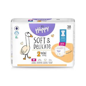 Bella Baby Happy Soft&Delicate 2 Mini 3–6 kg dětské pleny 38 ks obraz