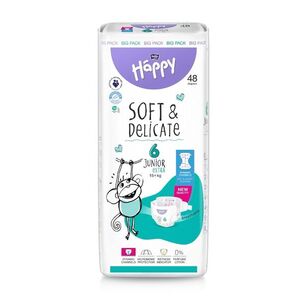 Bella Baby Happy Soft&Delicate 6 Junior Extra 15+ kg dětské pleny 48 ks obraz