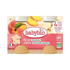 Babybio Broskev a jablko 2x130 g obraz