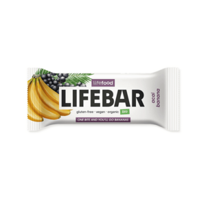LifeFood Lifebar tyčinka acai s banánem RAW BIO 40 g obraz