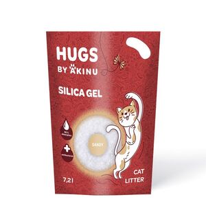 Akinu HUGS by Akinu Sandy Silika gel (jemný - 0, 5 - 2 mm) stelivo pro kočky 7, 2 l obraz