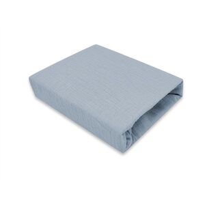Baby Nellys Mušelínové prostěradlo do postýlky 60 x 120 NATURE double - jeans obraz