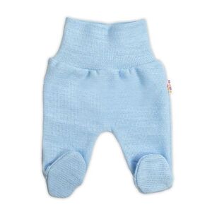Baby Nellys Pletené kojenecké polodupačky Hand Made, světle modré, vel. 68 obraz